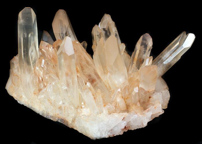 Tangerine Quartz Crystal Cluster - Madagascar #36203